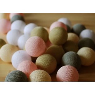 Lampki Pastels 35 szt Cotton Balls