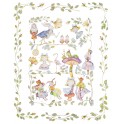 Blanket for baby Alice in Wonderland, pastel pink, Blanket Story