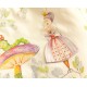 Blanket for baby Alice in Wonderland, pastel pink, Blanket Story